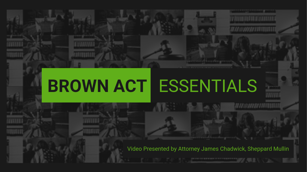 Video: Brown Act Essentials