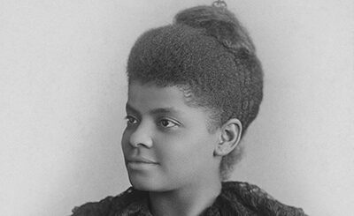 Black and white photo of Ida B. Wells.